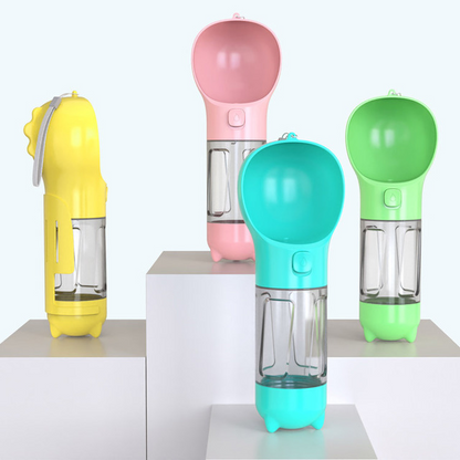 Paw Hydration: 4 in 1 Portable Multifunctional Pet Water Bottle
