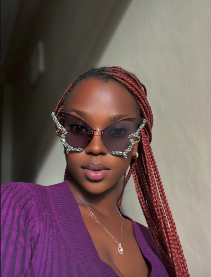 Luxury Diamond Butterfly Sunglasses for Women