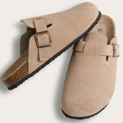 Aspen Suede Buckle Clog