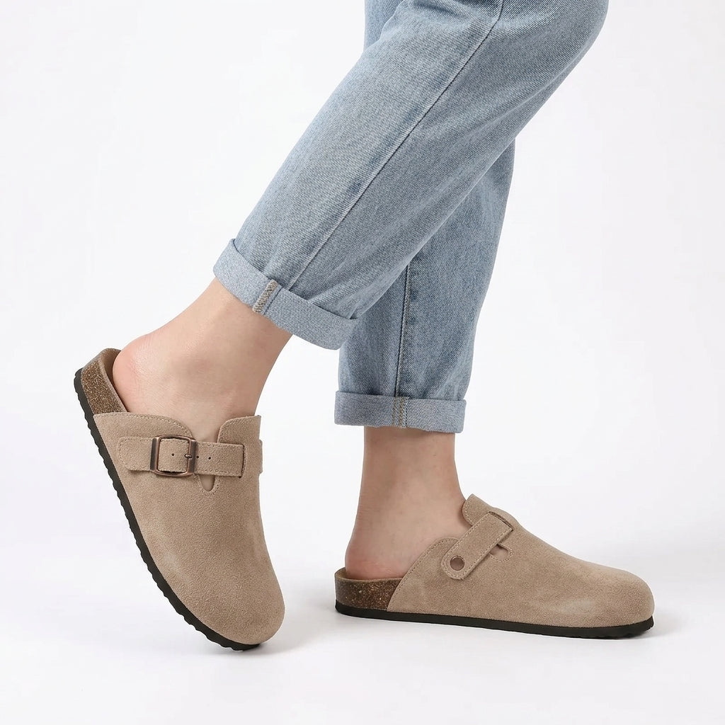 Aspen Suede Buckle Clog
