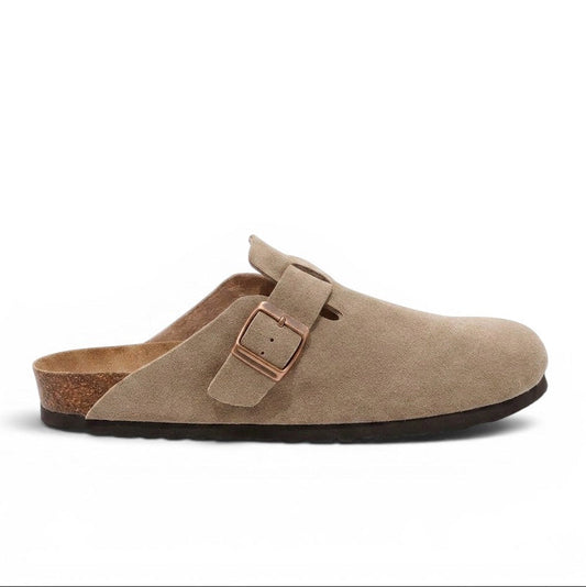 Aspen Suede Buckle Clog