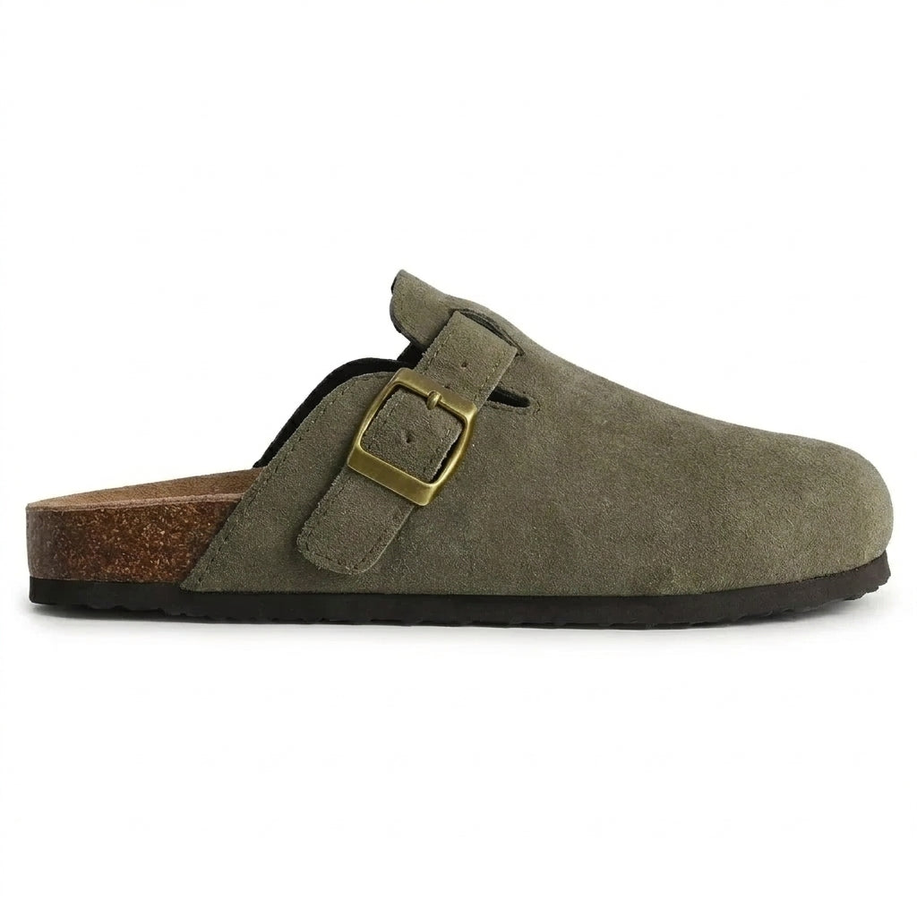 Aspen Suede Buckle Clog
