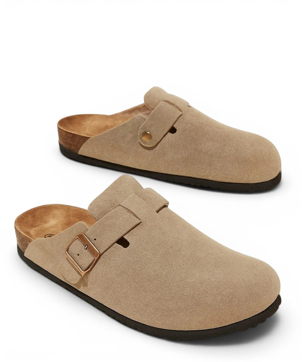 Aspen Suede Buckle Clog