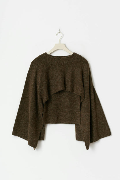 Knitted cape top