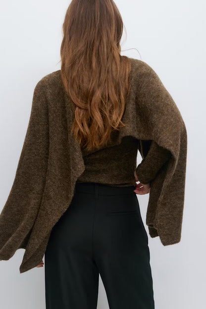 Knitted cape top